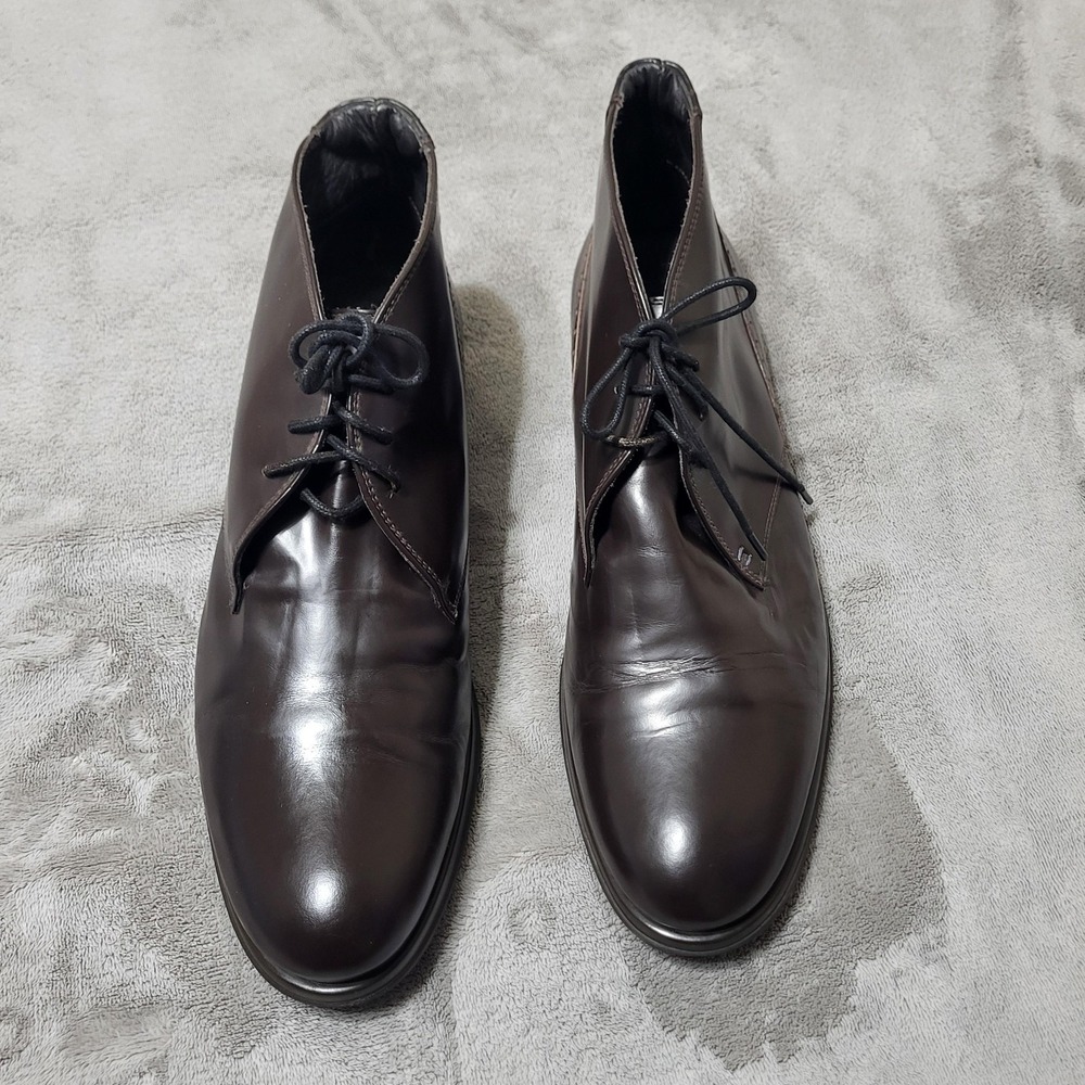 Certo Dress Shoes Mens EU 46 12.5 Brown Leather Derby Lace Up Ankle Chukka Boots
